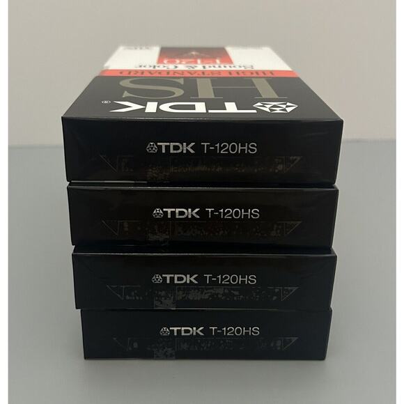 TDK Blank VHS Tapes Premium Quality HS 6 Hours T-120 NEW (Lot of 4) - Picture 5 of 5